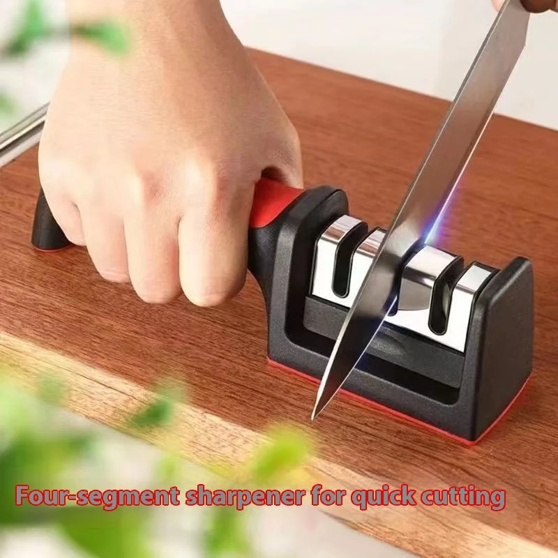4 in 1 Creative Manual Household Knife Sharpener Fast Sharpening for Knife Scissors for Kitchen with Diamond Steel Material