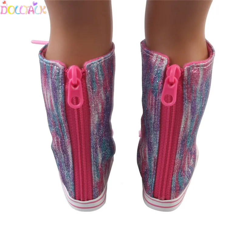Blythe doll 18- inch American Doll Accessories Bandage Sequins Color Cool Boots Doll Shoes