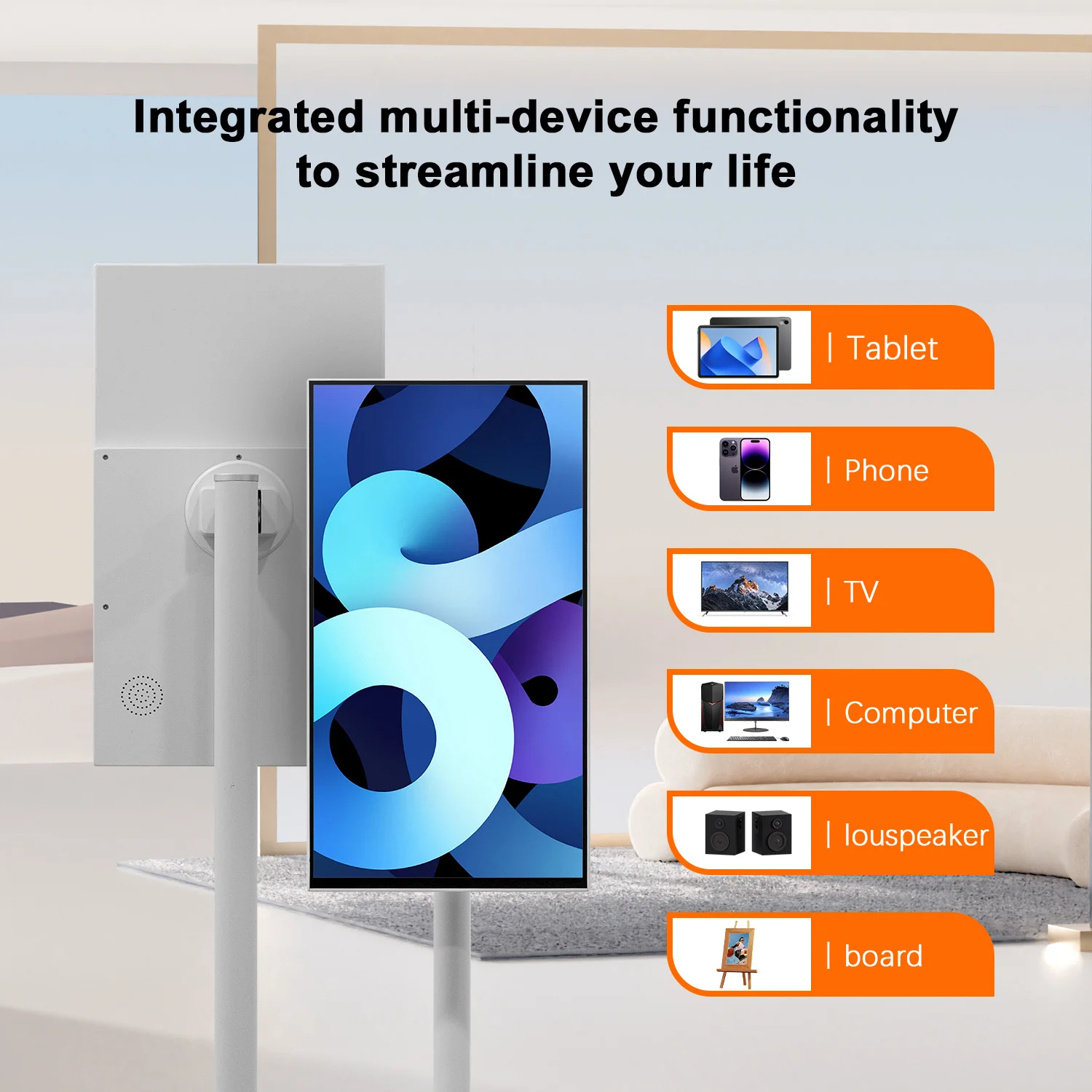 Low Price Wireless Wifi Rollable Jcpc Bestietv Tv Moveable Android Monitor 21.5 Inch Portable Touch Screen Smart Tv