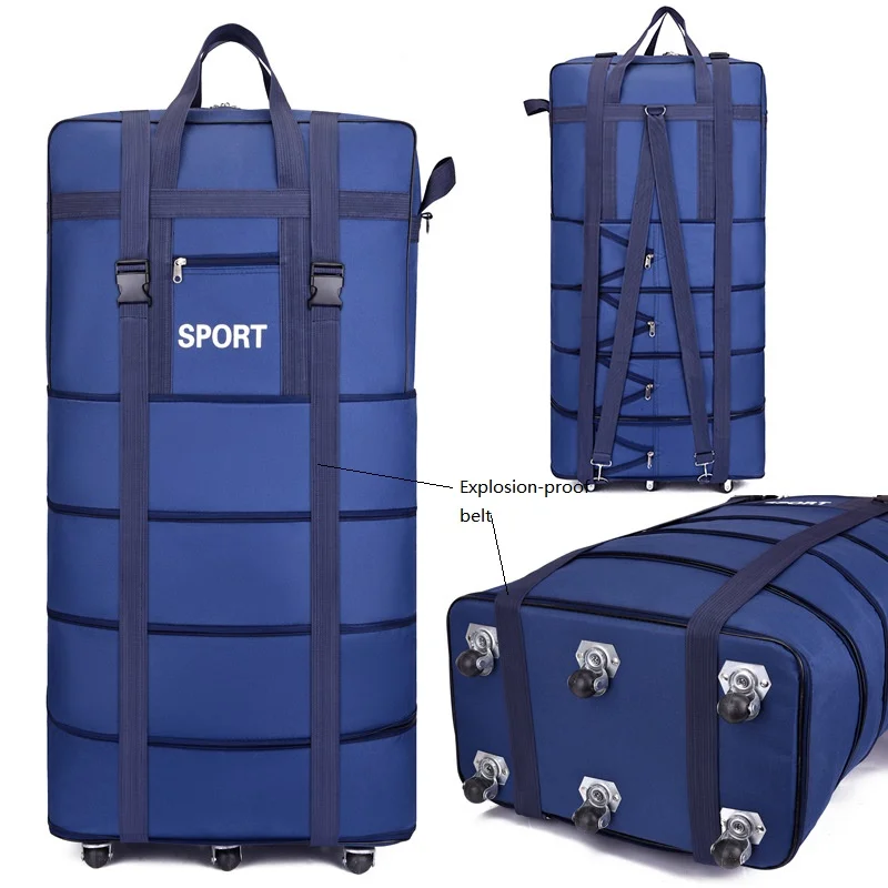 Air cargo shipping bag 2023 new arrivals extensible super large capacity folding storage bags with wheels luggage travel bags