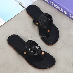 Luxury TB sandals summer flat sandals for women sexy beach thong slippers ladies flip flops