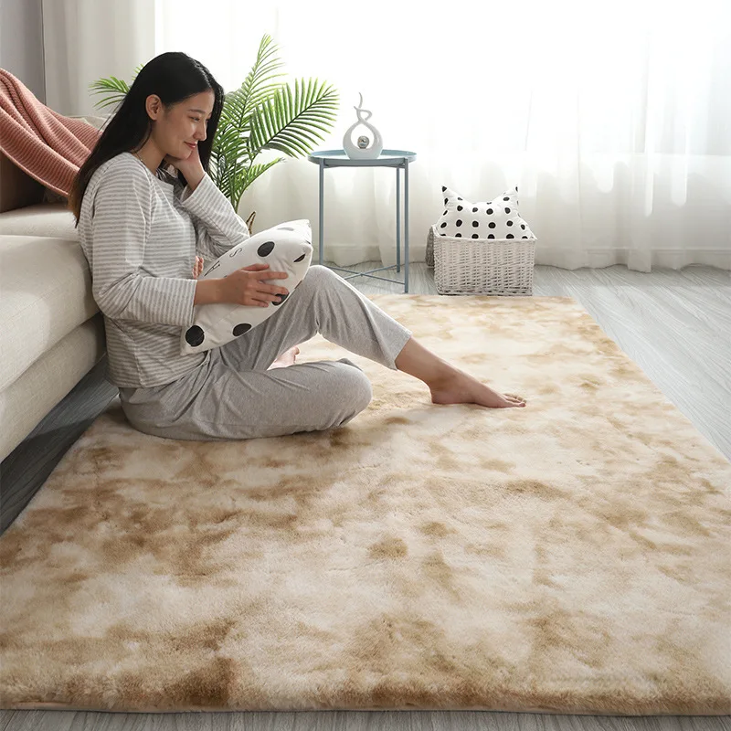 Alfombra High Quality Rabbit Fur Rug Fluffy Door Carpet Mat for Bathroom KILIM Floor Kitchen Anti-slip Adults Hotel tapis