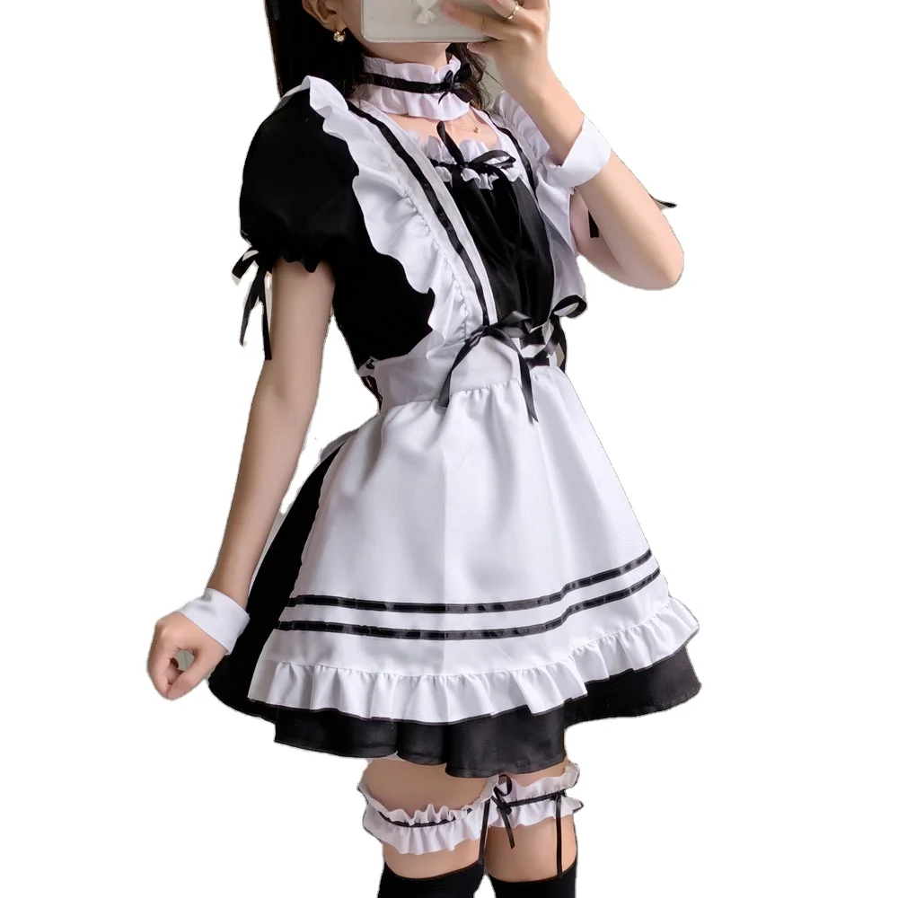 Red wine sweetheart OP maid dress lolita cute maid dress cosplay comic costume suit for women