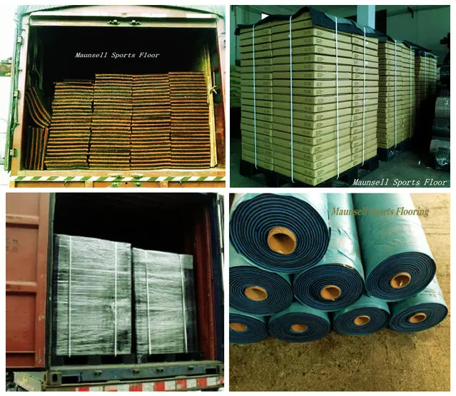 Packing for rubber floor