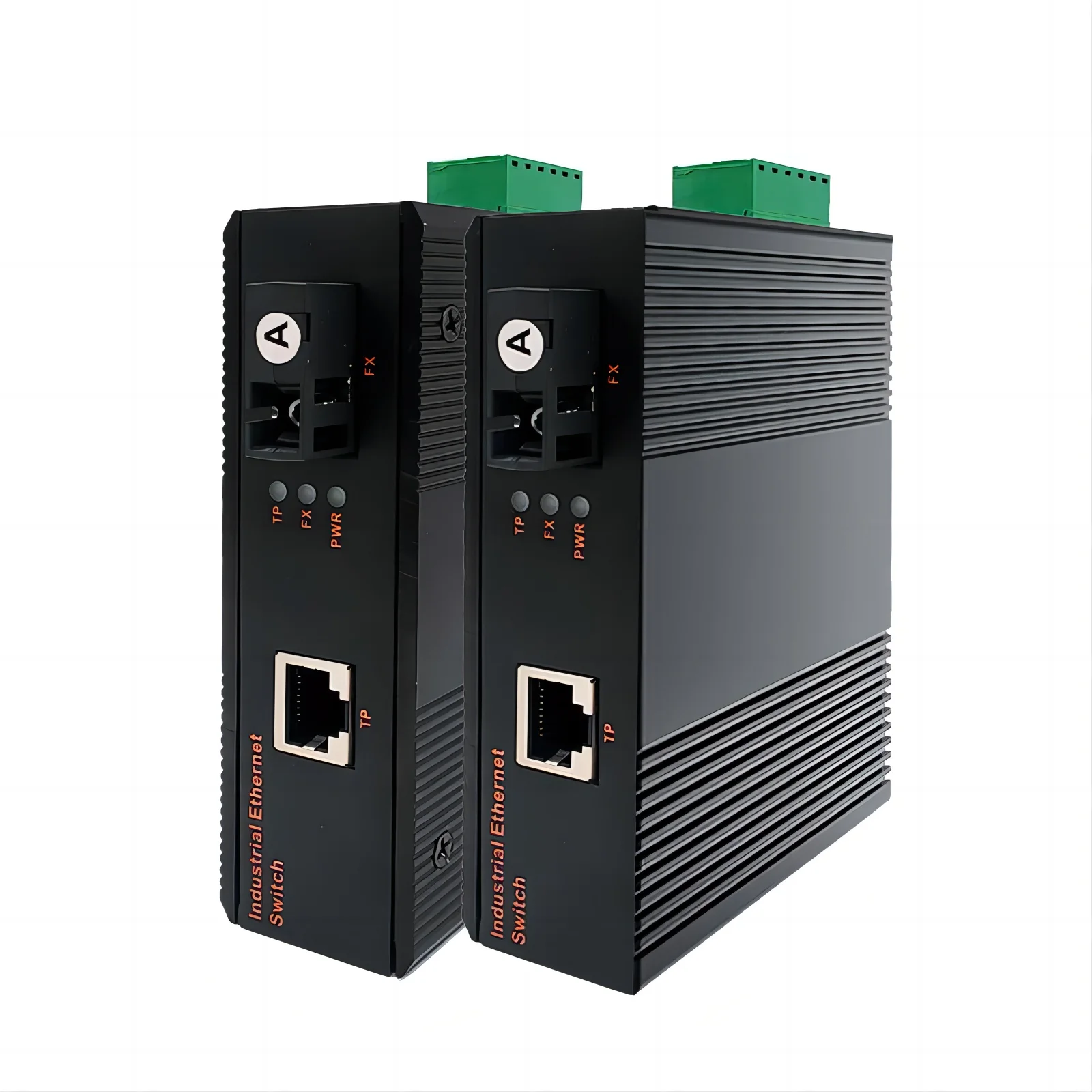 Industrial Fiber Optic Switch Ethernet Transceiver 100Mbps/Gigabit SC Fiber Optic Converter DIN-Rail 1 Optical 1 Electrical