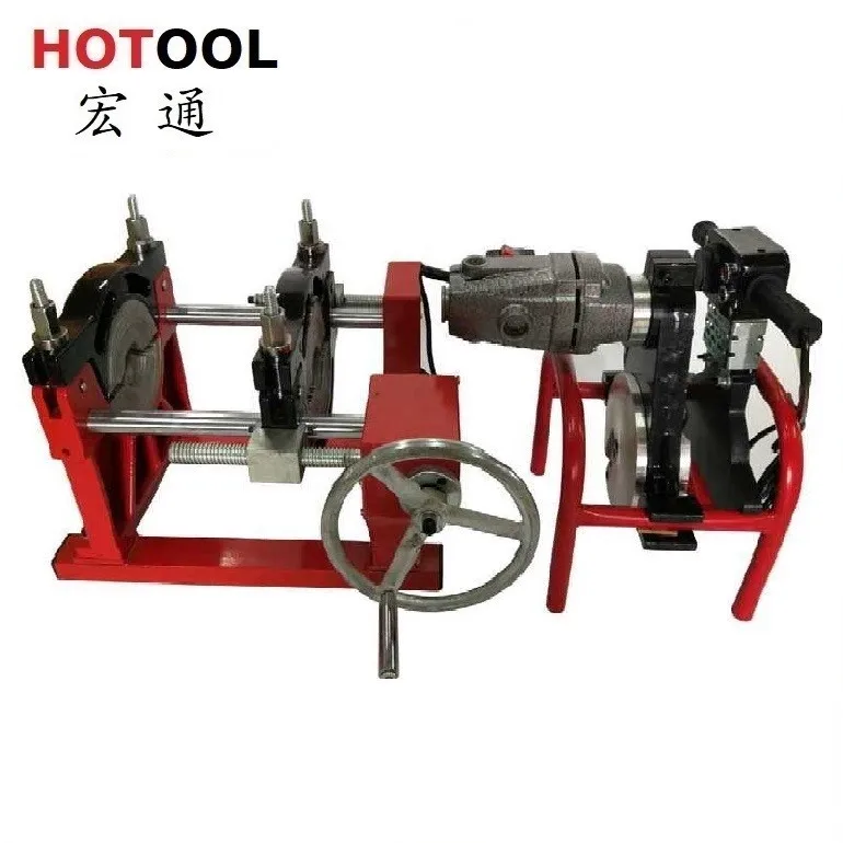 50-200mm hdpe pipe butt fusion welding machine,bolt drive, 2 terminal clamps