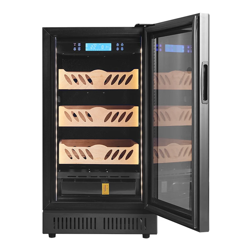 Electric Multi-function 68L Cigar Humidor Cabinet Cedar Wood Cigar Humidor Cooler