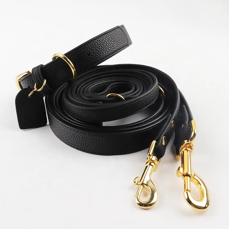 Custom Color Pet Leather Collarpet Vegan PU Clothing And Accessories Dog Collar Leash Designer