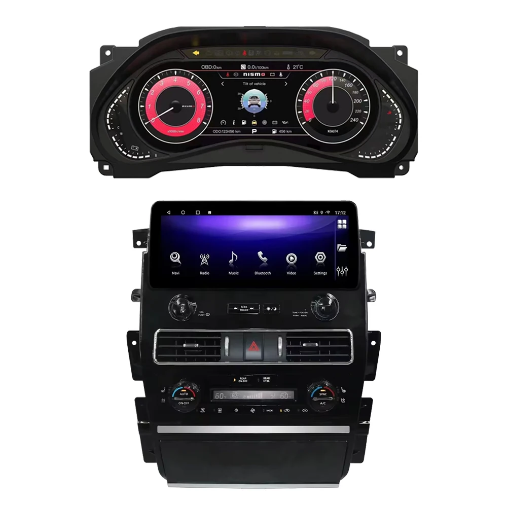 Krando Tesla Android Car Radio digital cluster kit For Infiniti QX80 Nissan Patrol y62 2010 - 2018 with mirror link function