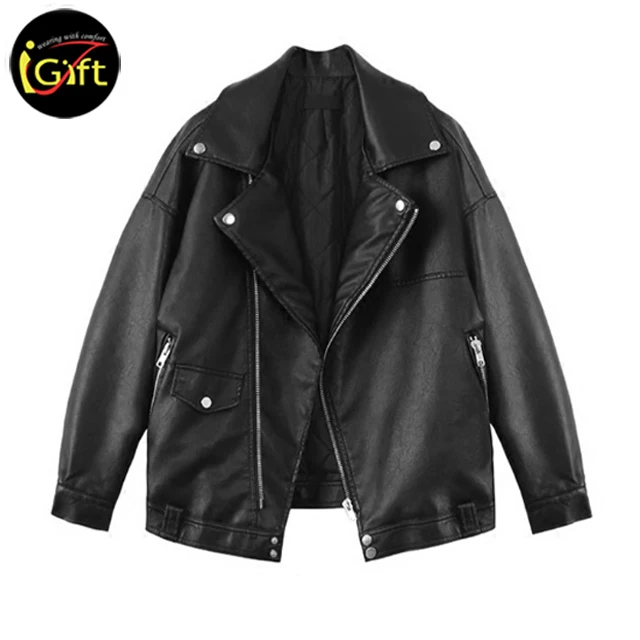iGift Low MOQ High Quality Custom  RPET Recycle Plastics Fabric Zipper Coat Oversize Custom Black Coat Jackets