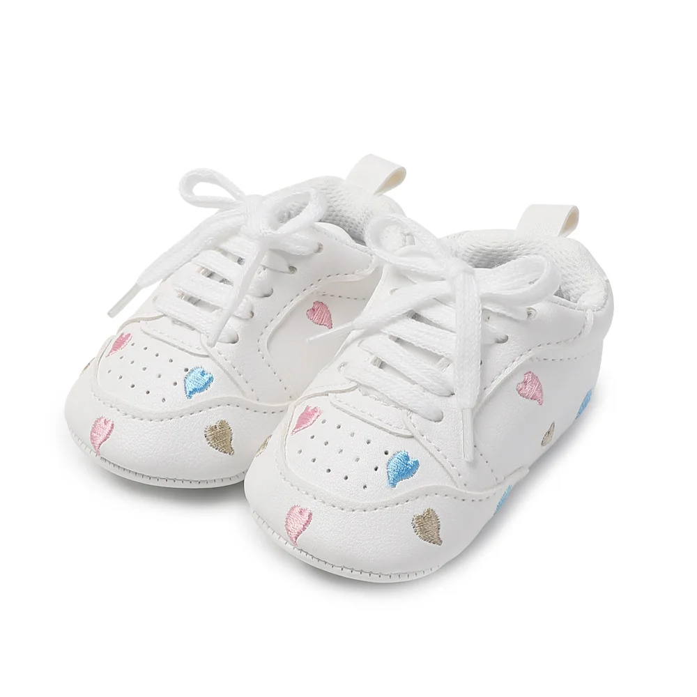 
heart star cute soft sole toddler girls boys first step wear baby sport shoes 