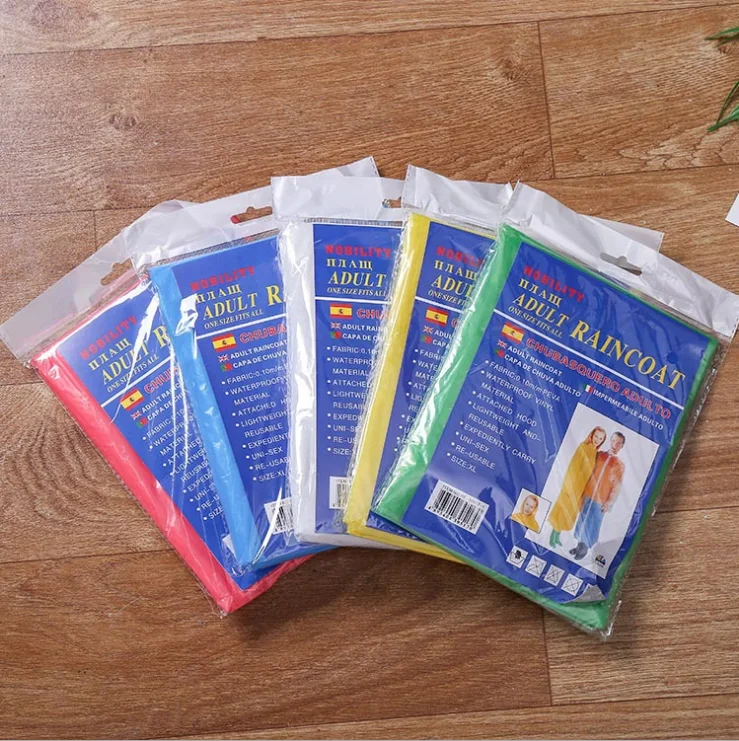 Wholesale PE  Rain Coat Poncho Raincoat Waterproof Disposable Raincoat