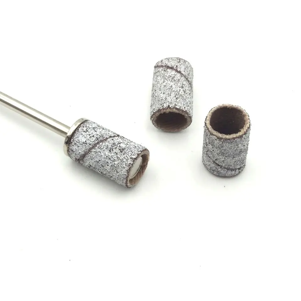 100 шт./компл. шлифовальные ленты для дизайна ногтей с оправкой, инструмент для маникюра и педикюра, дрель для ногтей, аксессуары, инструменты для удаления геля