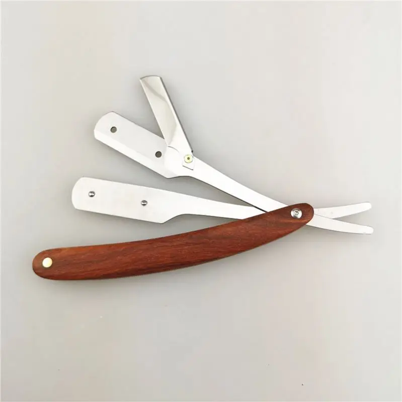 professional no disposable stainless steel shaving straight edge razors barber razors