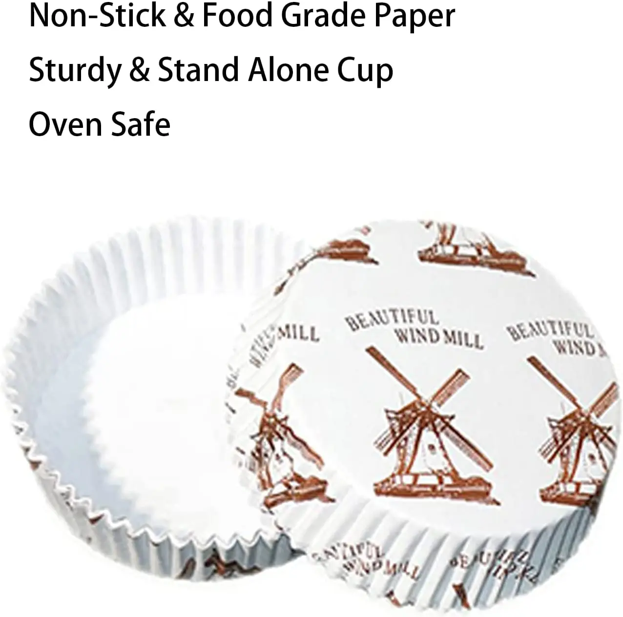 3.5 Inch Paper Baking Cups Greaseproof Large Muffin Liners Cupcake Liners Jumbo Muffin Liners Perfect for Muffins Cake Balls