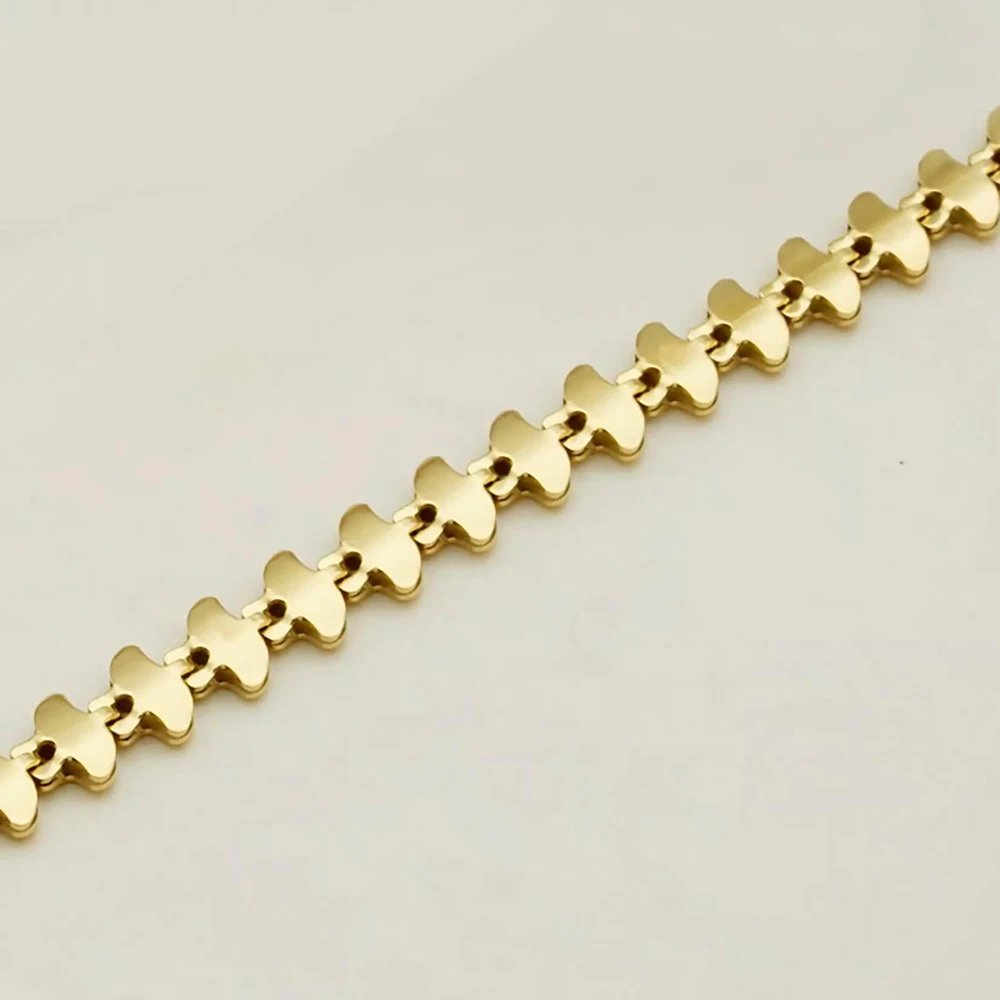 Jewelry Bulk Chain Wholesale Stainless Steel Link Chain Bracelet Set, Blade Chain Stainless Steel Bracelet Gold Plated Jewelry