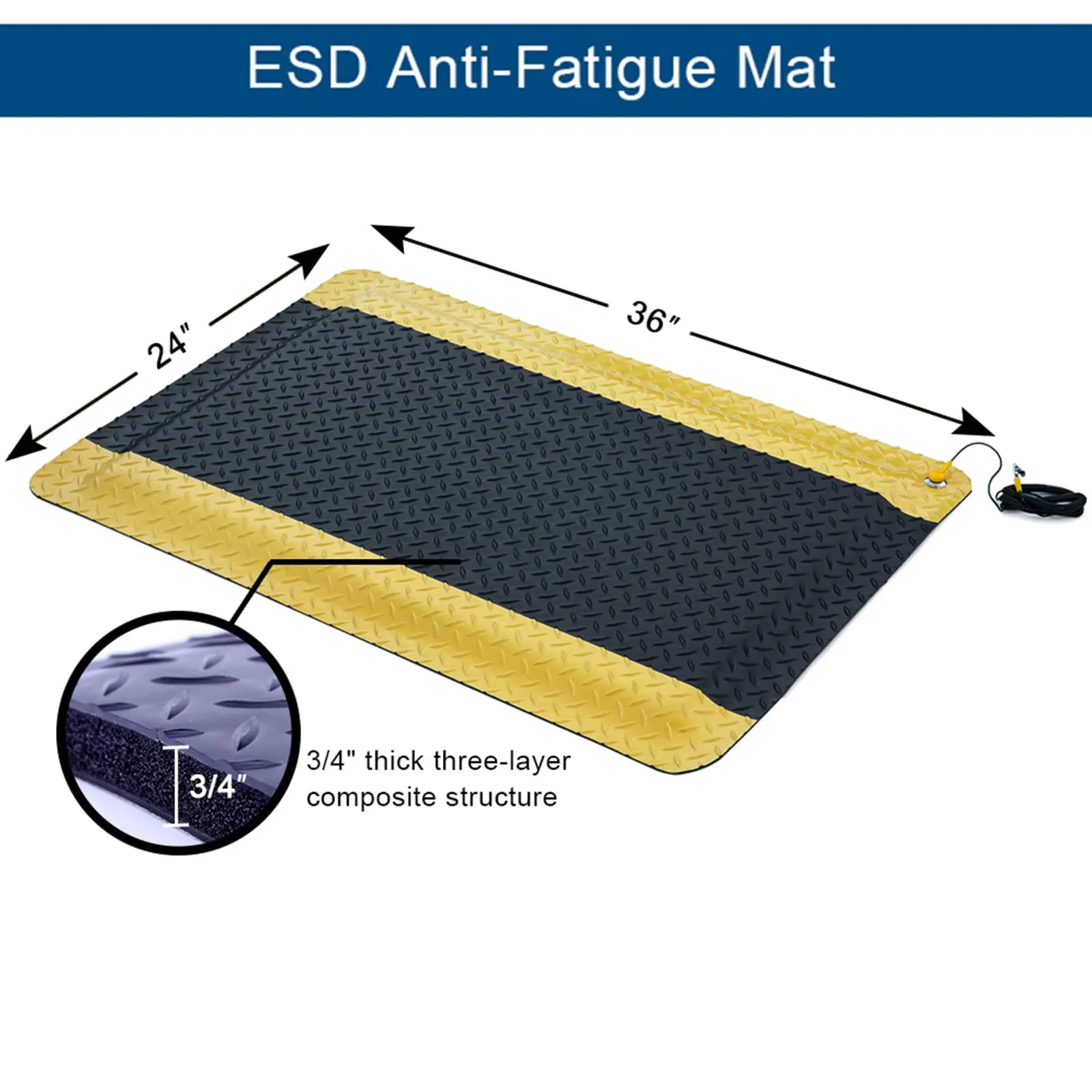 High quality economic PVC foam anti fatigue mat ESD protect workshop mat