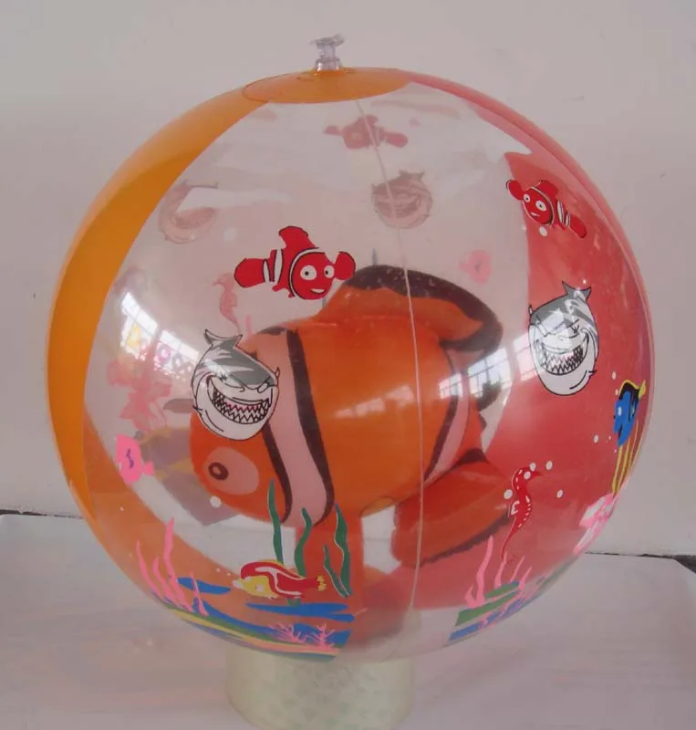 beach ball with animal inside