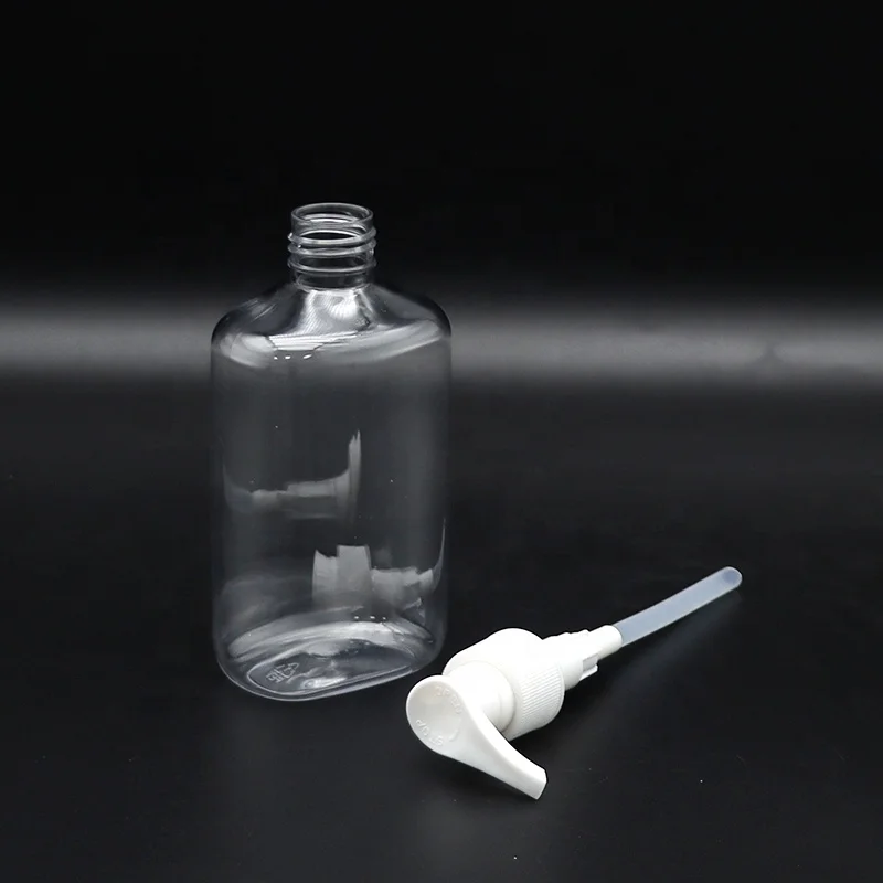 Manufacturer 250ml flat square bottle PET bottle for hand sanitizer shower gel