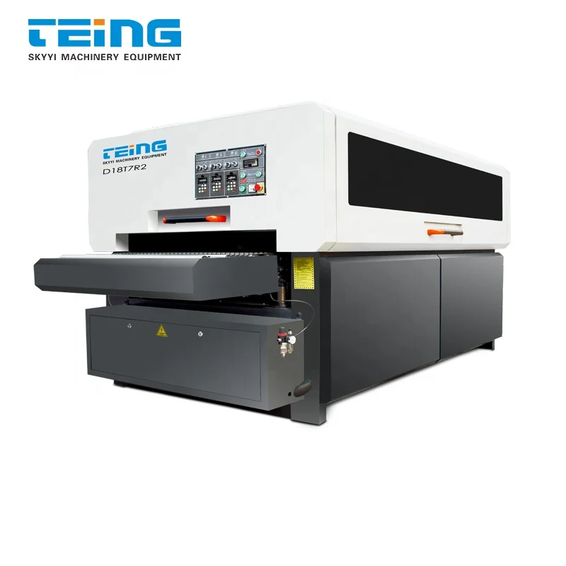 Wood Floor Wire Wheel Drum Roller Brush Polishing Wide Belt Sander Machine For Curved Surface TDR-1000