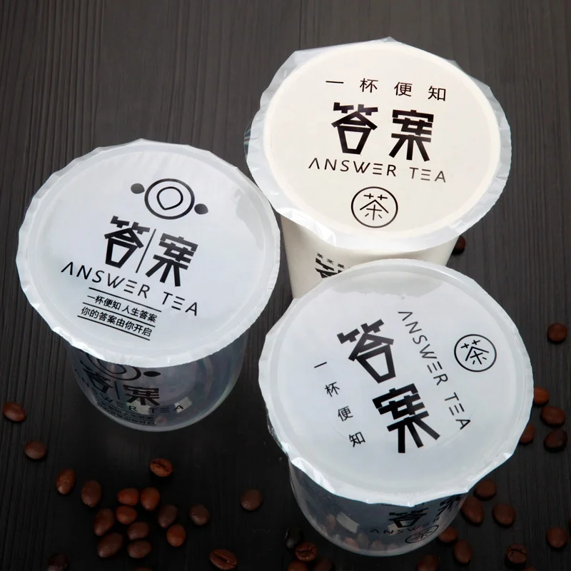 Custom plastic cup and paper cup use plastic roll sealing film