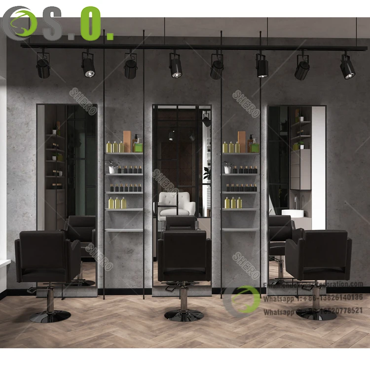 Beauty Salon Desk Wig Shop Beauty Cabinet Salon Furniture Interior Showcase Design