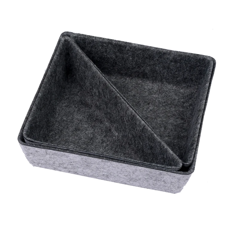 Integrated Felt Storage Box Stationery Sundry Storage Set Office Desk Drawer Storage Box