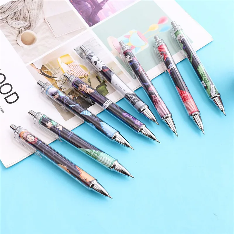 Cartoon Jujutsu Kaisen Action Promotional Plastic Pencil Business Gifts New Stationery Custom Automatic Pencil Press HB