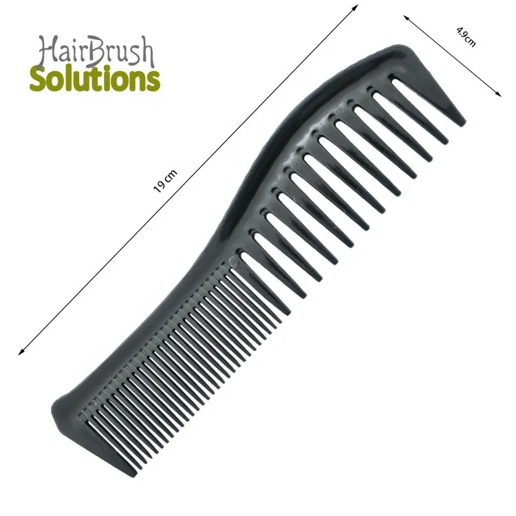 Wholesale Cheap Low MOQ Big Small Custom PP Salon Styling Personalize Scalp Hair Comb Plastic Black Wide Tooth Comb With Logo
