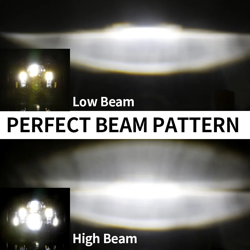 DOT 4X6 inch square headlight for peterbilt 379 led projector headlight for Kenworth pickup car accessories