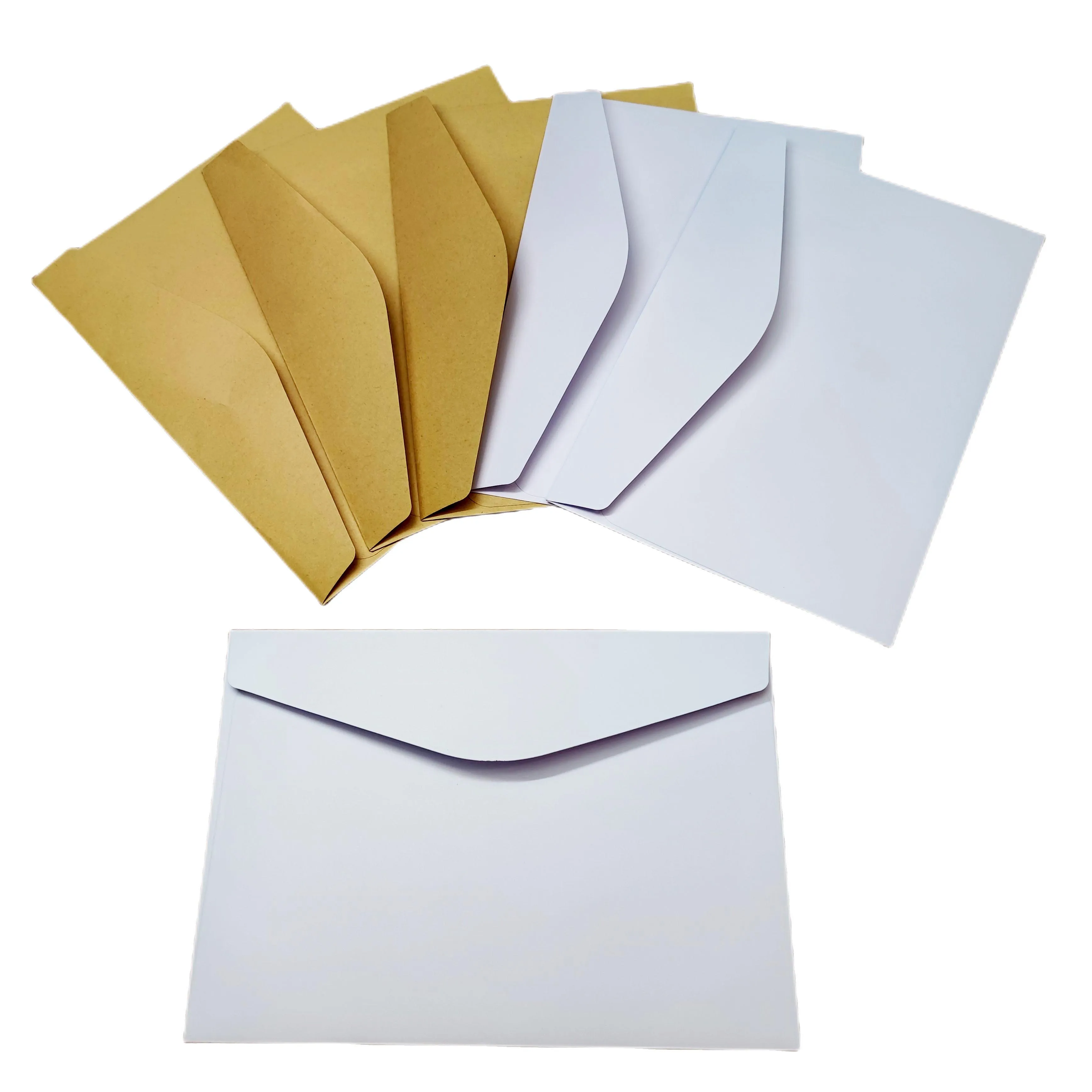SUNSHINE Custom Ivory White Paper Mailer Envelope A4 Postcard Greeting Card No. #7 C5 229x162 mm 230x160 mm Mailer Packaging Bag