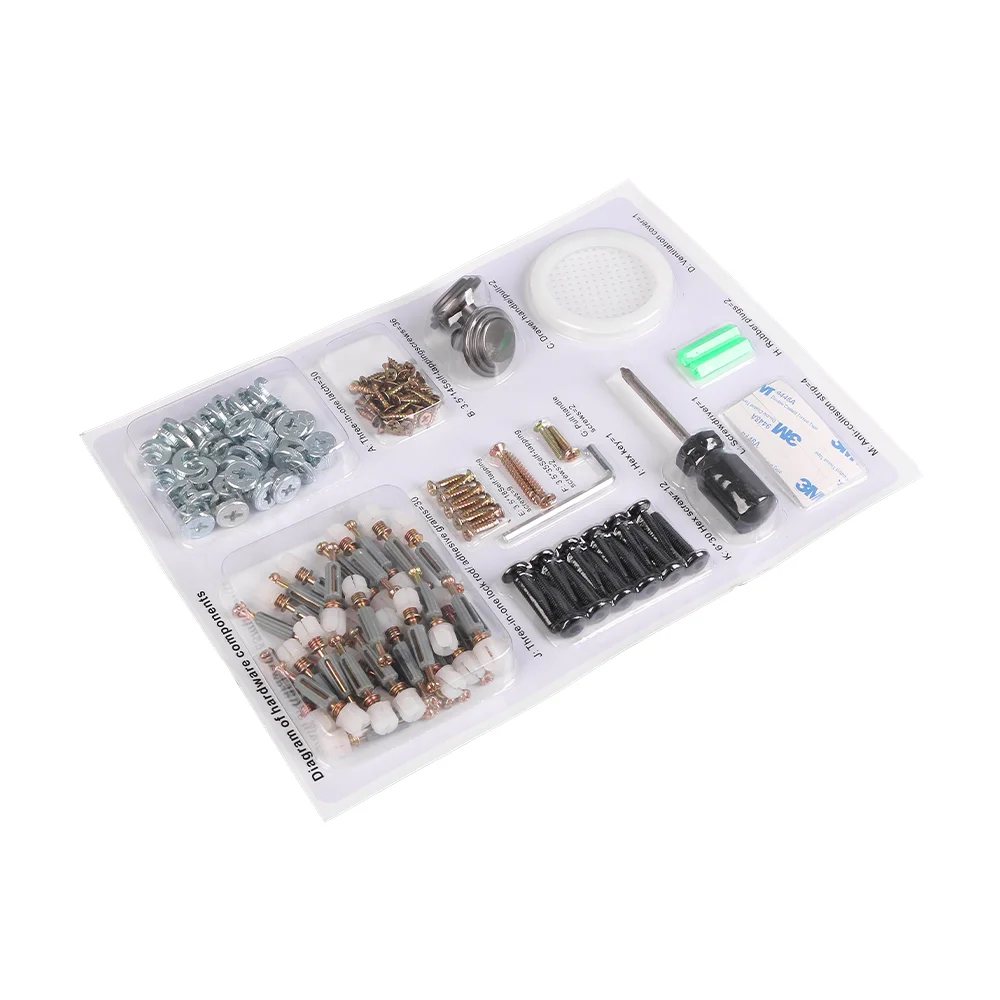 Custom Set Screw Connectors 316 Stainless Assorted Nut Bolts Screw Assembled For Shoe Cabinet Installation