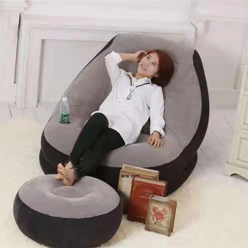 Intex мебель классический цвет воздушный диван и ножной стул с отверстием для чашки 68654 надувной ленивый диван для помещений