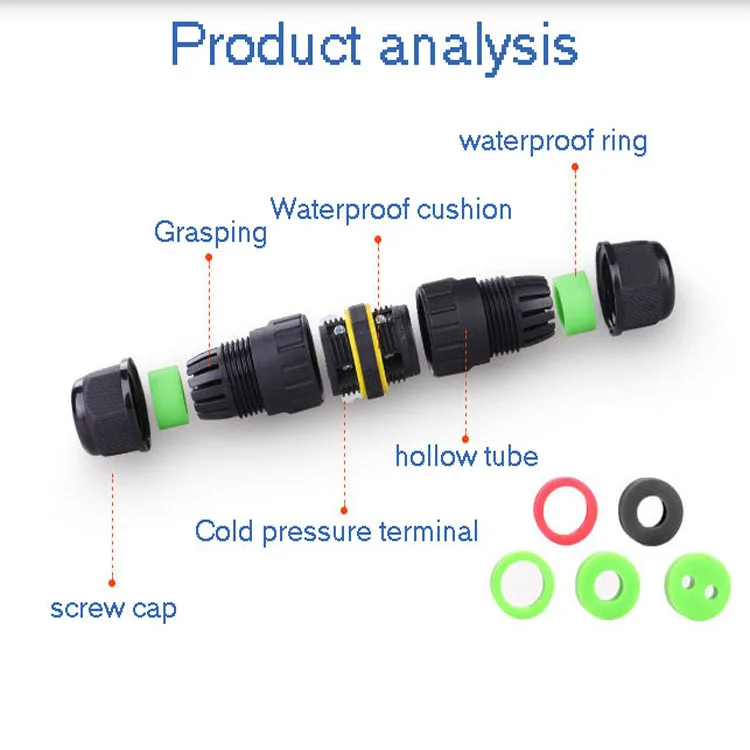  Электрическая нейлоновая PA66 КАБЕЛЬНАЯ СОЕДИНИТЕЛЬНАЯ КОРОБКА UL94V-2 Водонепроницаемая мини-распределительная коробка светодиодная осветительная IP68 Соединительная трубка