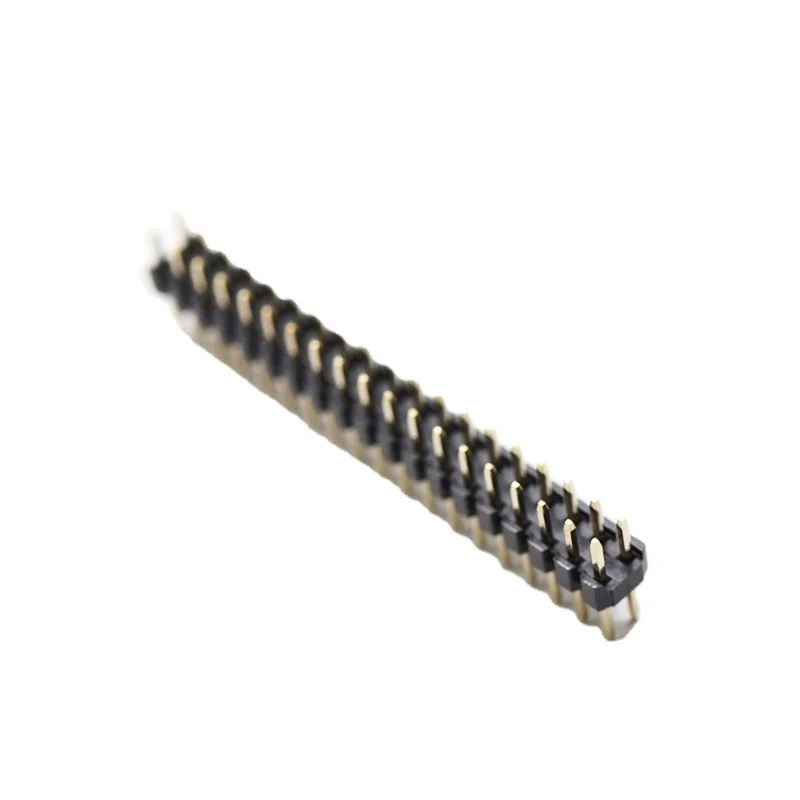 Hot sale connector 2.0mm 20pin 2*10p 02~80pin header dip custom length double row 2 row pin header connector