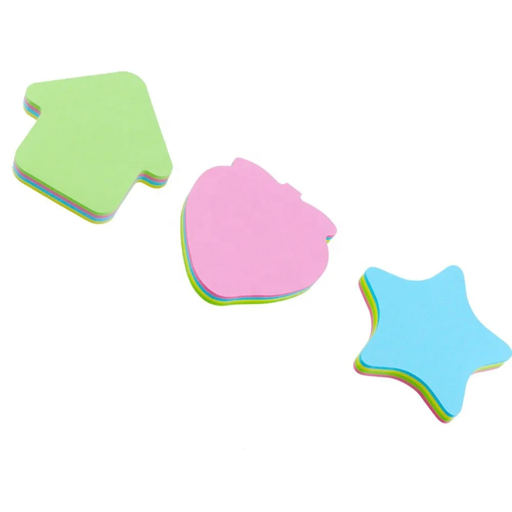 Custom12 Different Shapes of Colorful Sticky Notes Bundle Pack 12 Pads 100 Sheets Per Pads A total of 1200 Cute Memo Pad