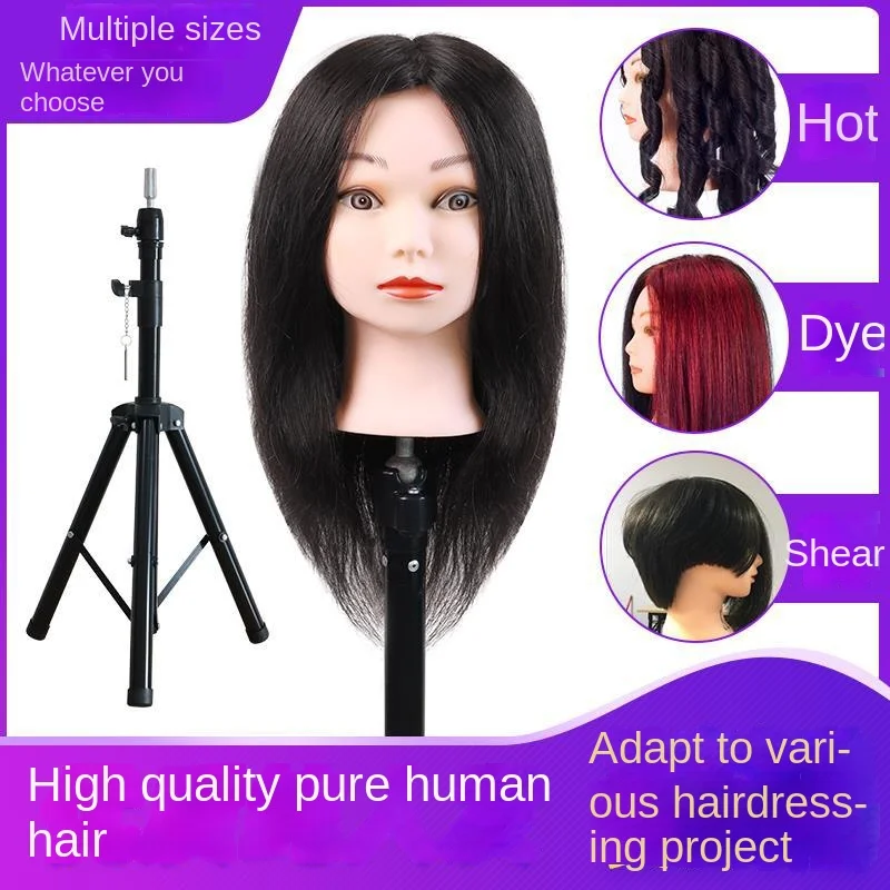 100% human hair  competition  hairdresser  	cheap wholesale realistic silicone  head mannequin practice head real hair