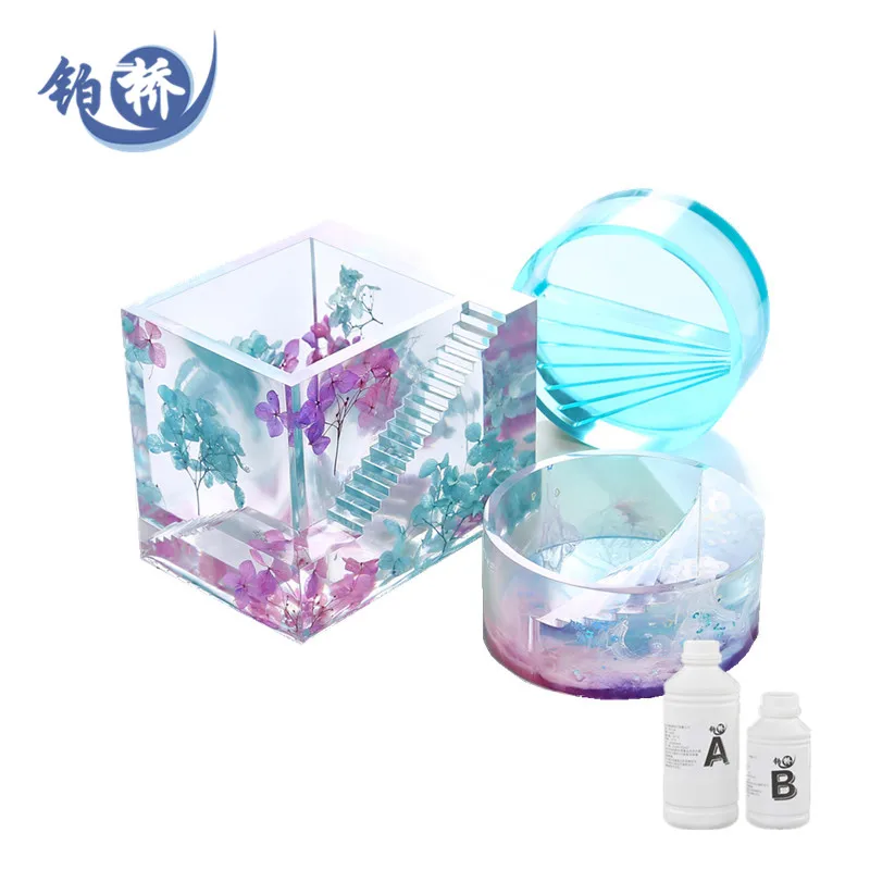  3:1 1kg/set transparent Crystal Clear Epoxy Resin For DIY Art Jewelry