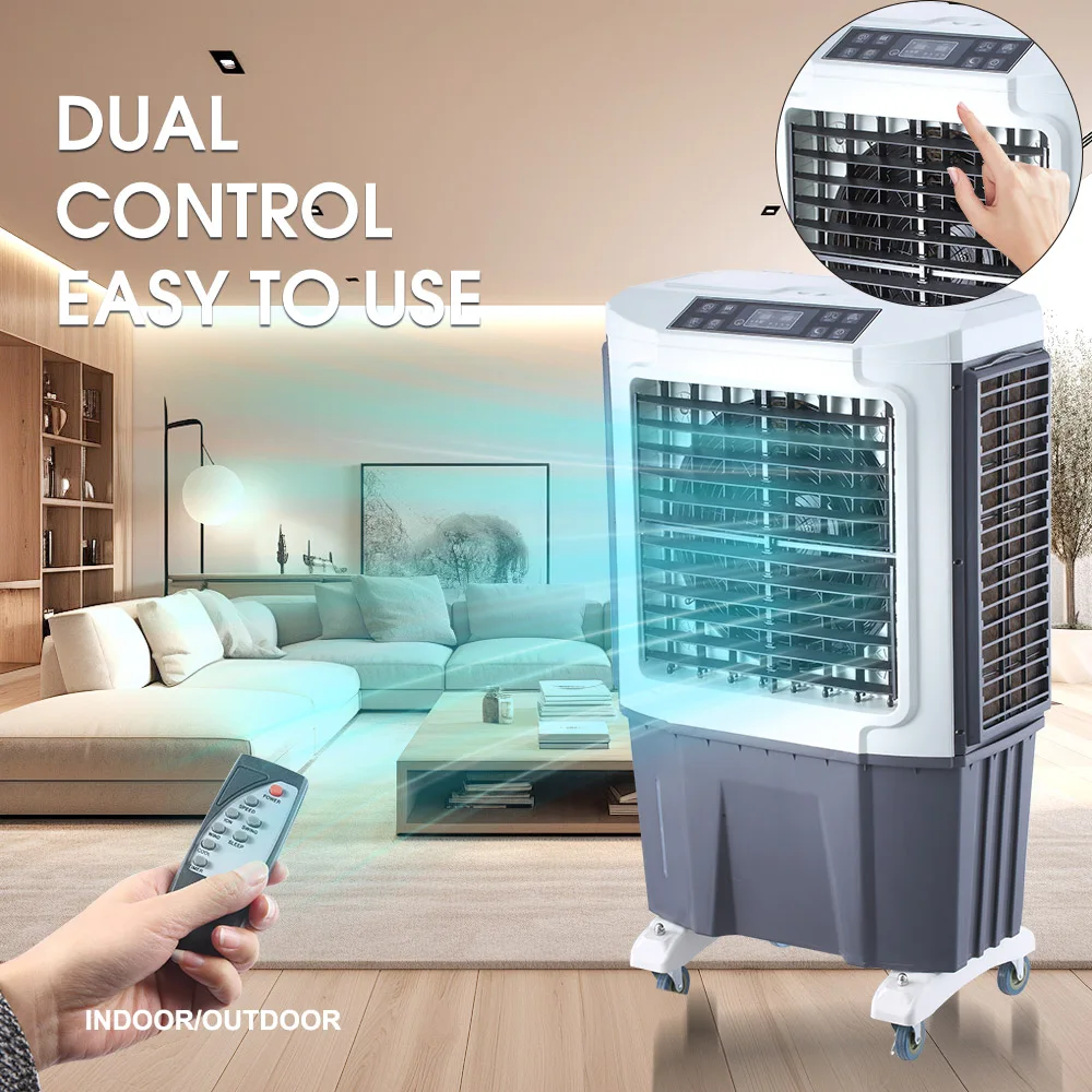 AC/DC rechargeable standing fan air cooler industrial fan air cooler water air cooler