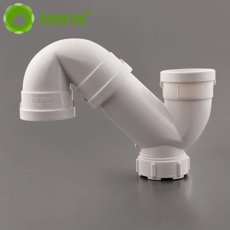 50-110 SAM-UK factory produce customizable size DWV s-trap plastic pipe fittings pvc pipes and fittings