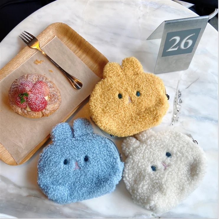 
wholesale new trendy cartoon plush mini Rabbit coin purse bag 