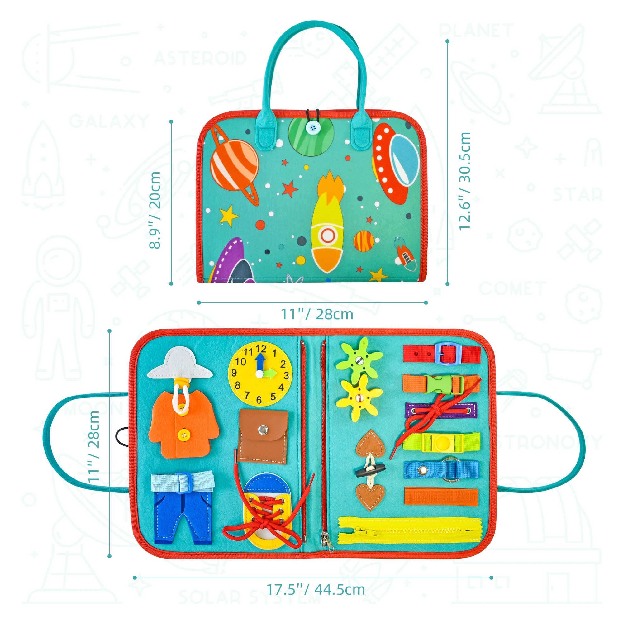 Felt Busy Board Montessori Easter Sensory Toys for Toddlers 1-3 Personalized Developing life Skills Autism Educational Toys