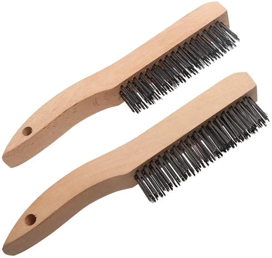 cheap Wire Brush High Quality Galvanized Stainless Steel Brass Wire Cleaning with Wooden Handle  Brush