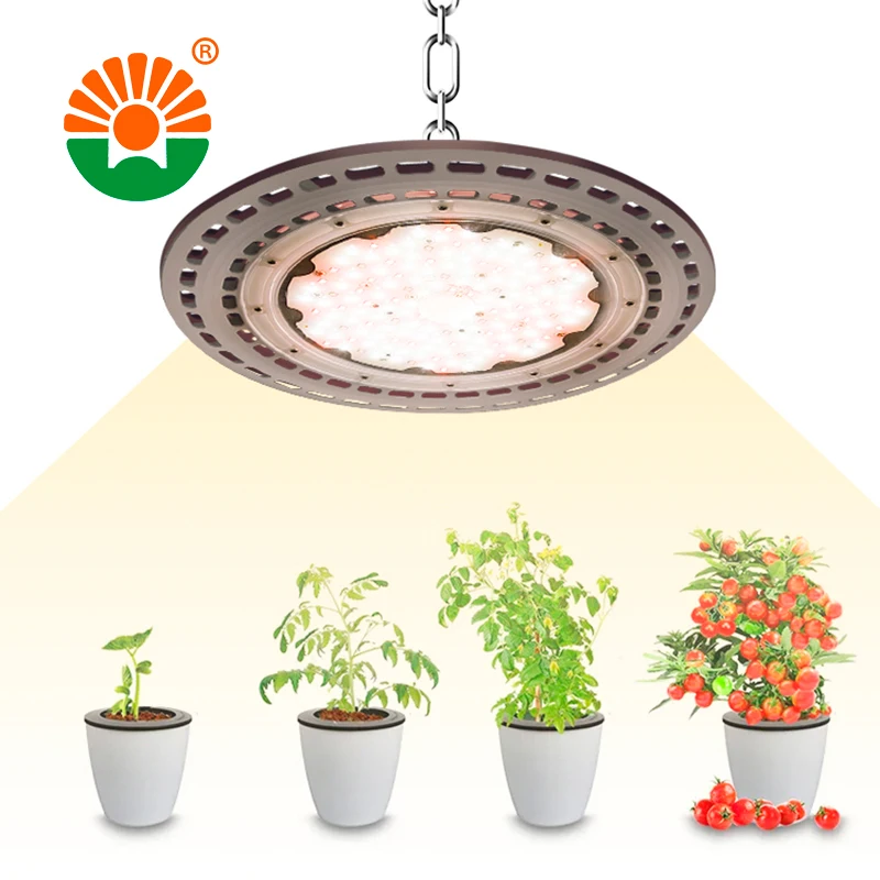 150W Round Board UFO High Bay Lamp 730nm Far Red LED Plant Light For Indoor Flower VEG Farm Greenhouse