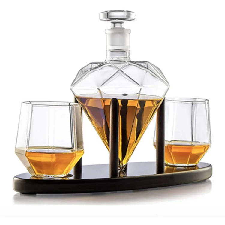 Factory Hot sale High borosilicate glass Decanter Set 1000ml Whiskey Glass wine bottle