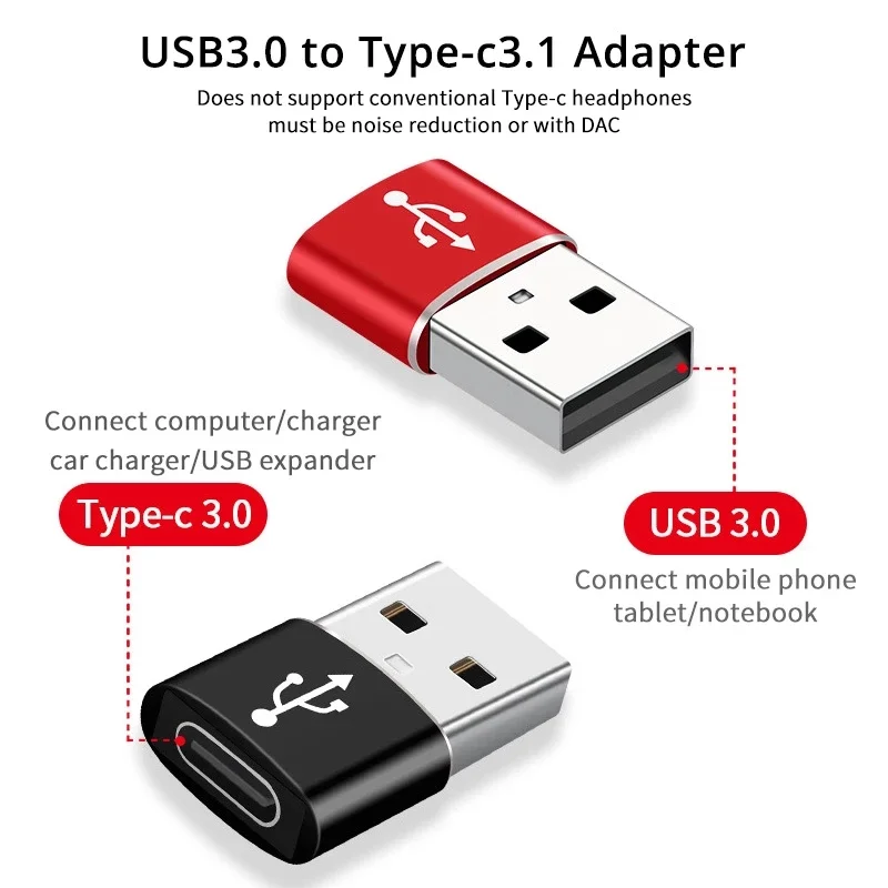 Best Selling USB-C Adapter Data Transfer Male-Female Type C-A Adapter High Speed Hub Adapter For Phone For PC