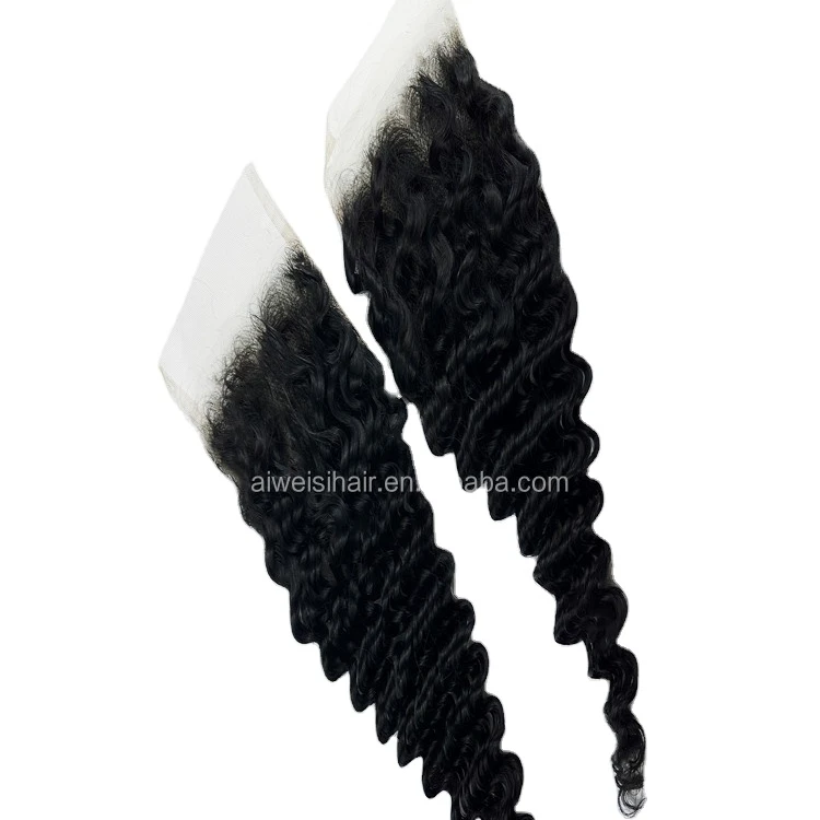 Whole Human Hair Closure Vendor Brazilian Deep Wave Closure For Black Women