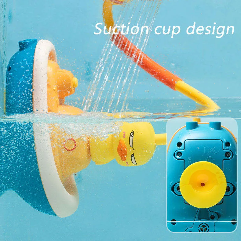 Hot selling Little Yellow Duck Electric Shower Toy Baby Shower Toy Summer Electric Duck Baby Shower Toy