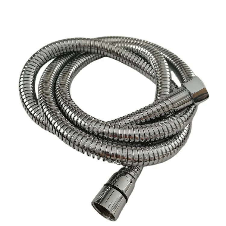 UK hot sale large caliber 16mm stainless steel flexible shower hose shower tube 1.5m chrome hand shower hose
