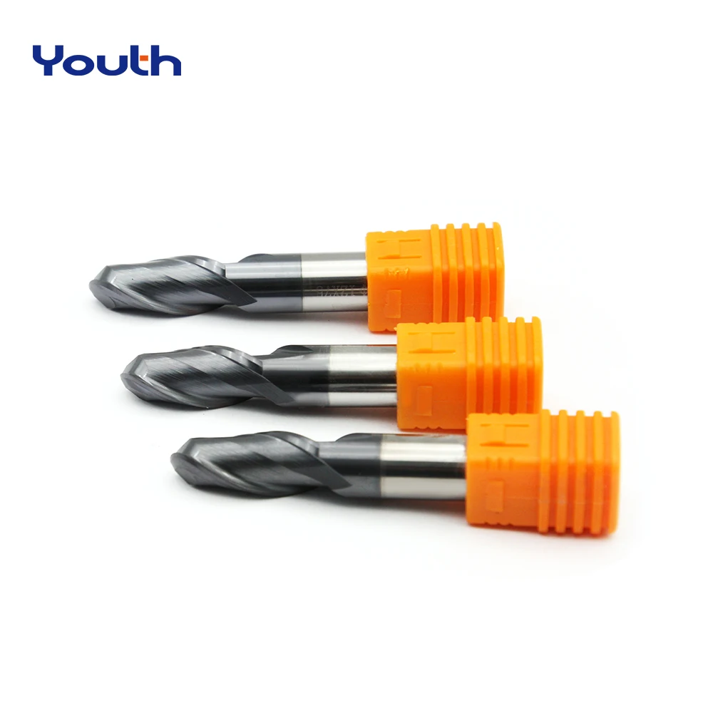
Youth Tungsten Carbide 2 Flutes Ball Nose End Mill Fresa Cutter metal milling cutter 